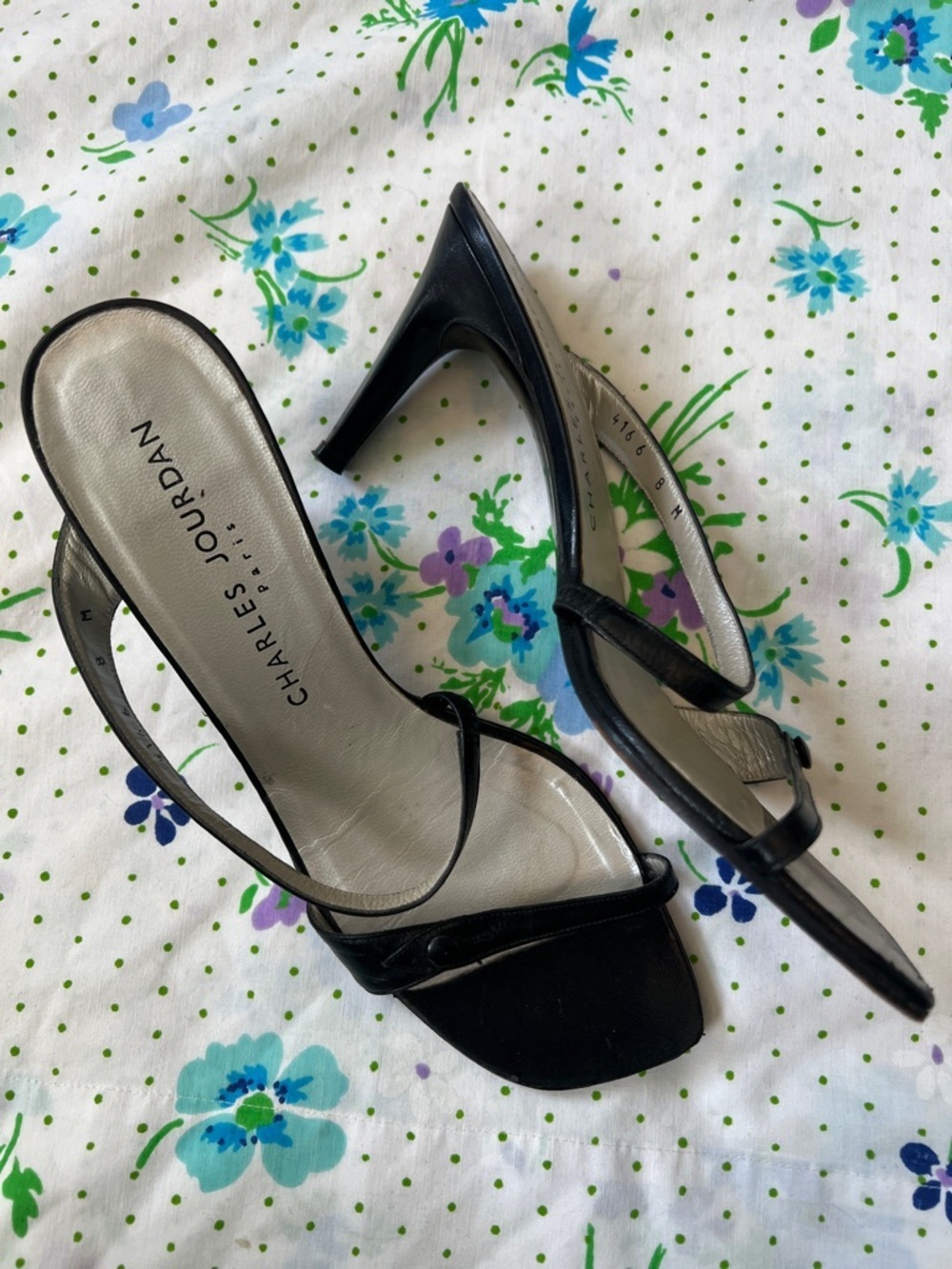 Charles Jourdan Strappy Heels Vintage (?) - 8 Black